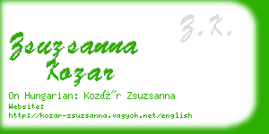 zsuzsanna kozar business card